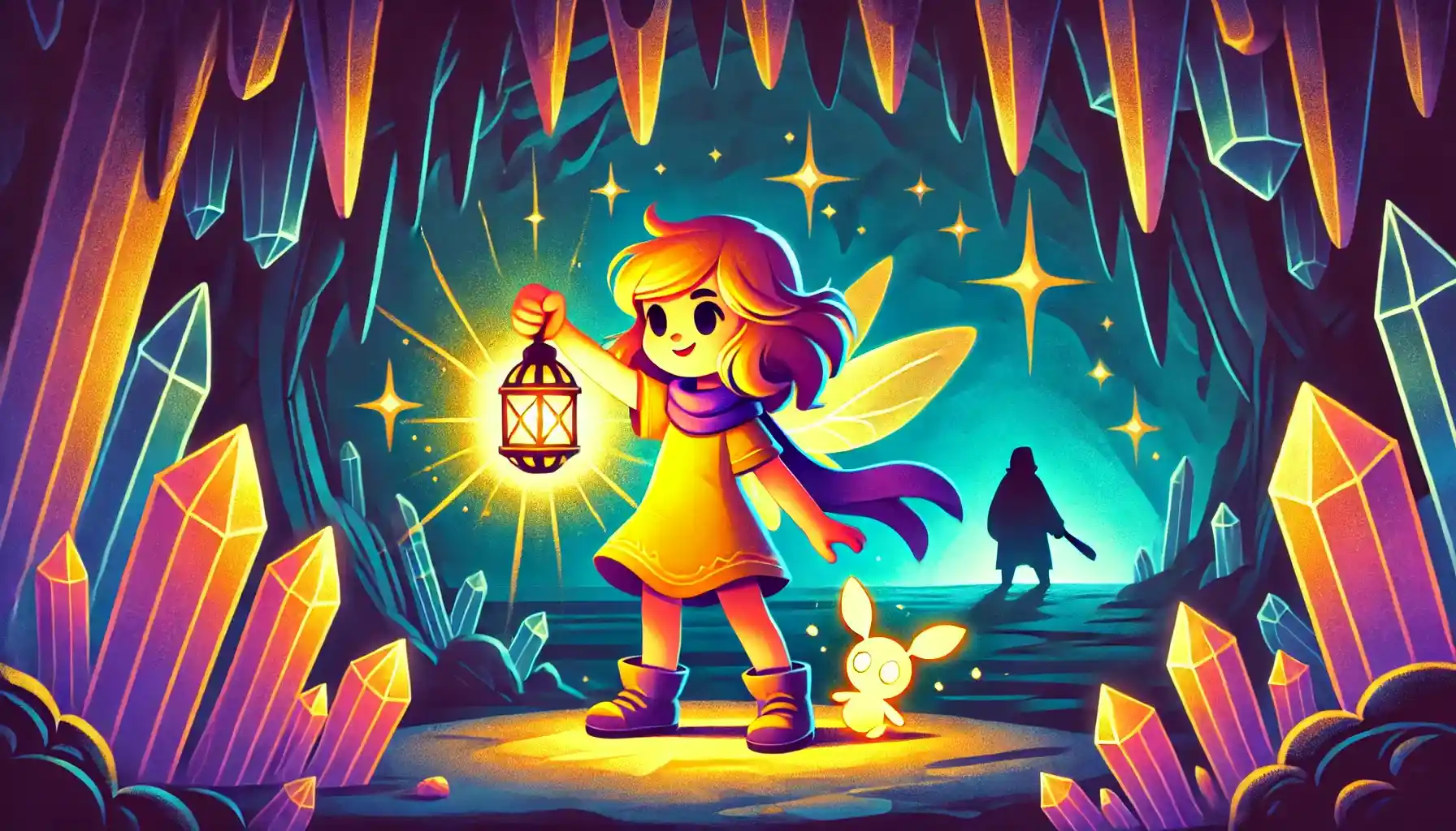 The Secret Lantern of Everglow Caverns - bedtime stories for kids - StoriesZZ